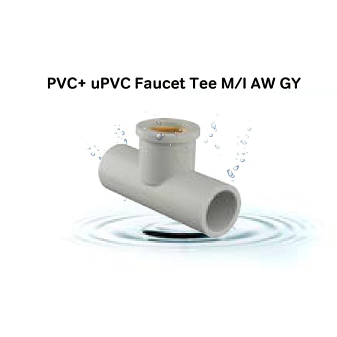 PVC+ uPVC Faucet Tee M I AW GY